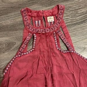 Roxy embroidered flowy summer dress size M